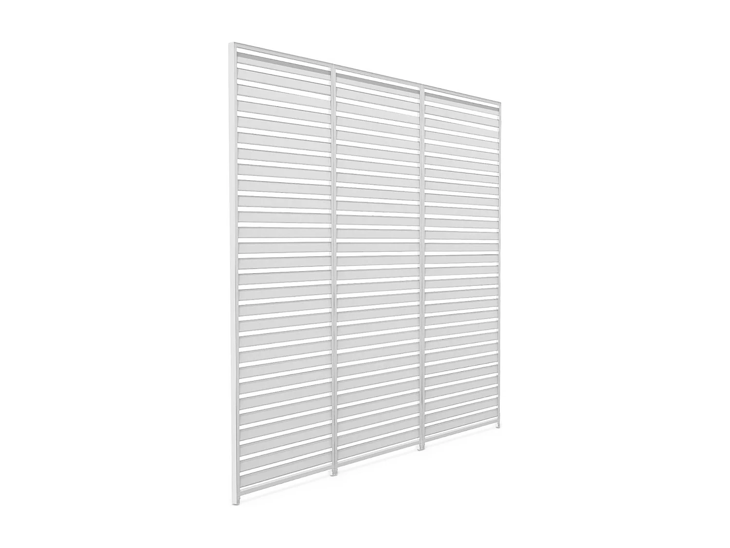 Persienne 130cm pour pergola bioclimatique Triomphe. côté 4m. panneau brise vue. aluminium. blanc