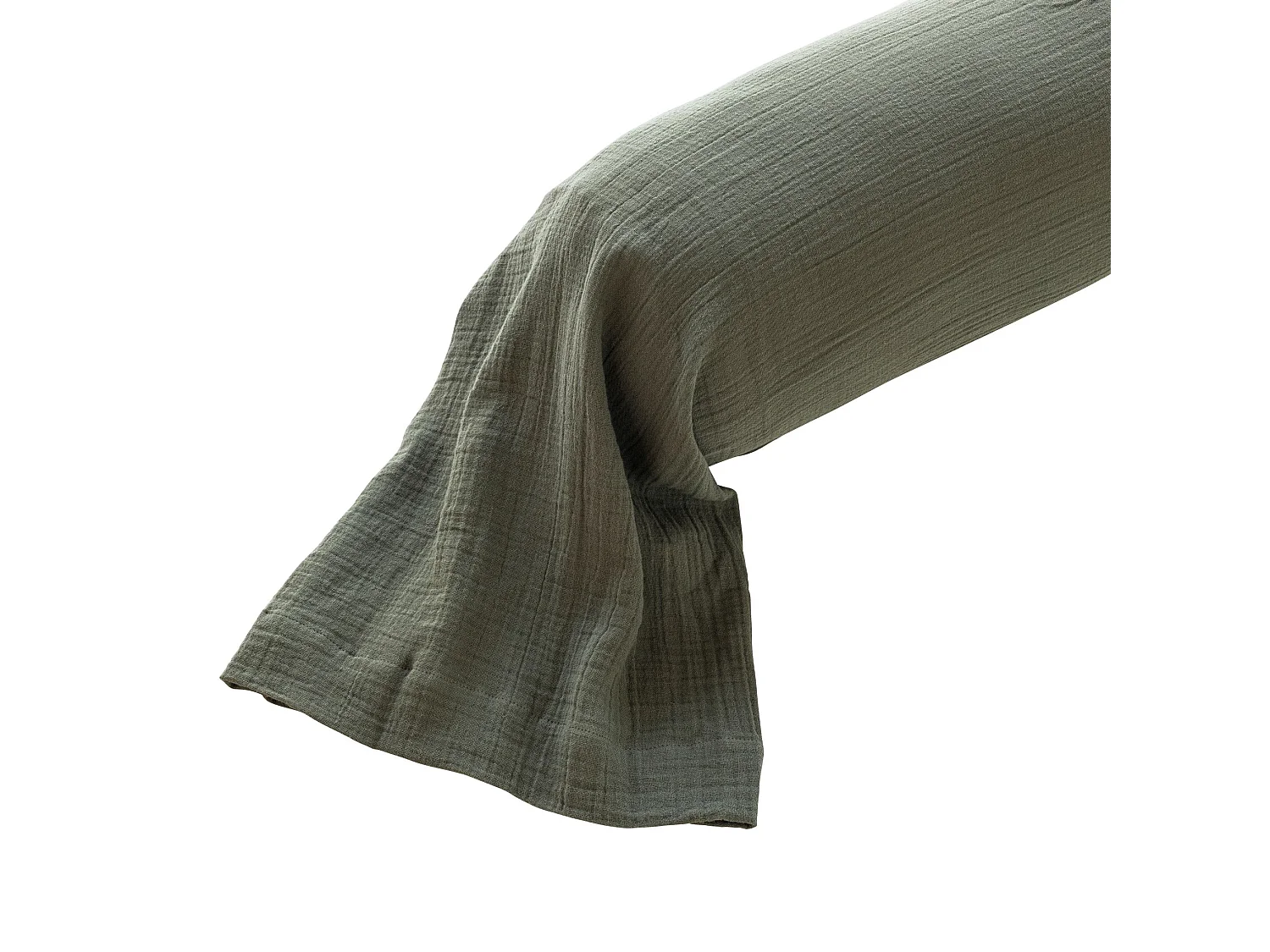 Taie de traversin 43x185 gaze de coton kaki Terre de nuit NOA - NOA