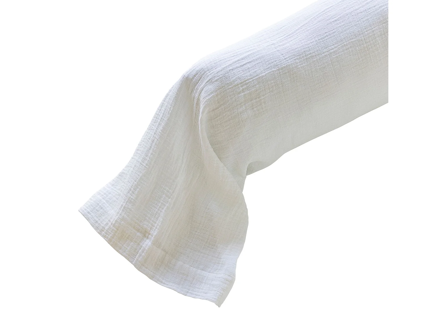 Taie de traversin 43x185 gaze de coton blanc Terre de Nuit NOA - NOA