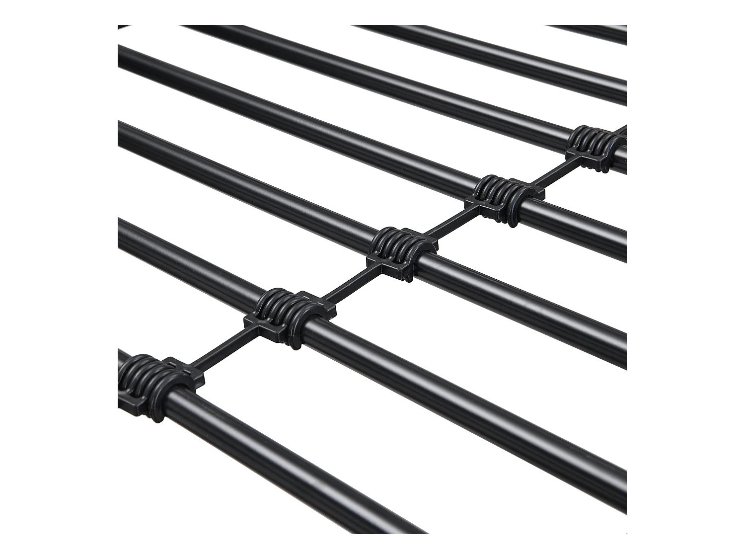 Hochbett 90×200 cm - mit offenem Kleiderschrank und Stauriegeltreppe - Acrylfenster - Metall + MDF - Schwarz + Natur