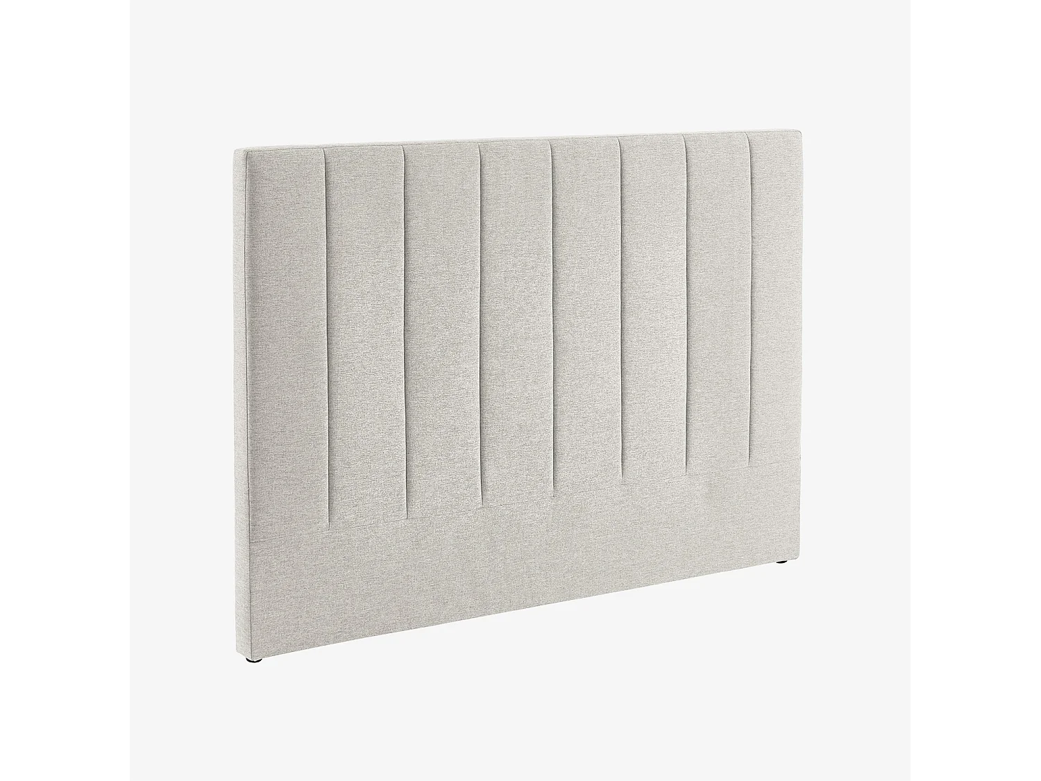 Tête de lit pour lit double 140cm revêtement tissu gris clair - Cole 150cm