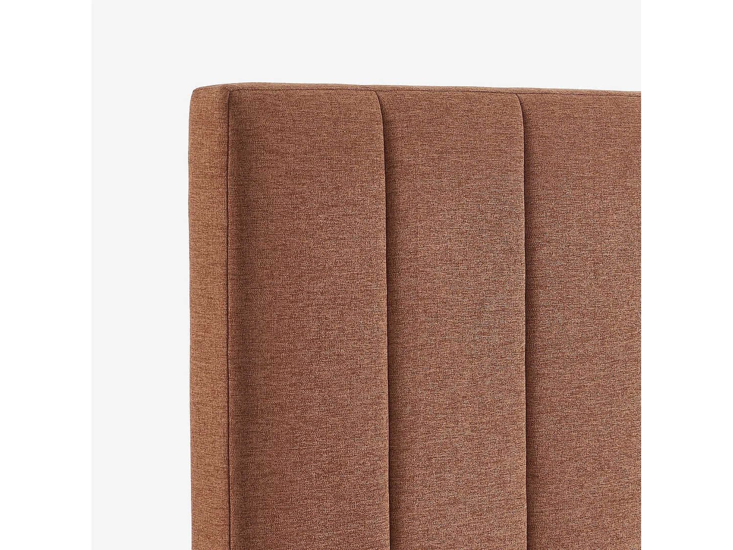 Tête de lit pour lit double 140cm revêtement tissu camel - Cole 150cm