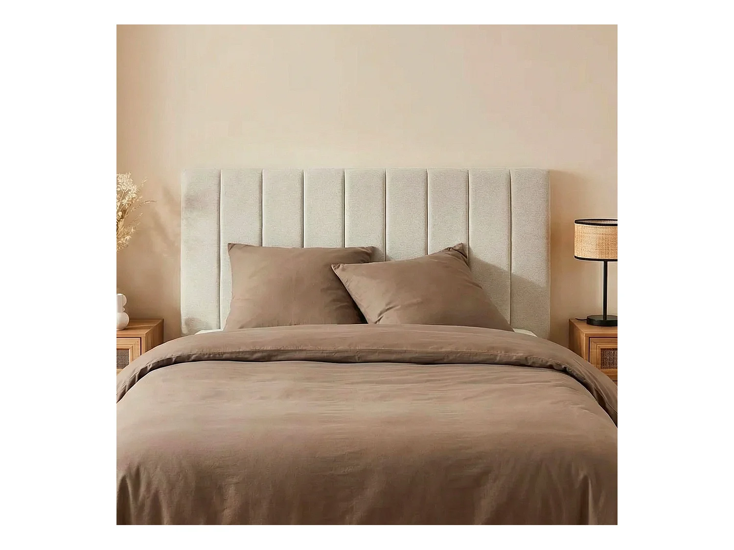 Cabezal revestimiento tela, 170cm gris claro