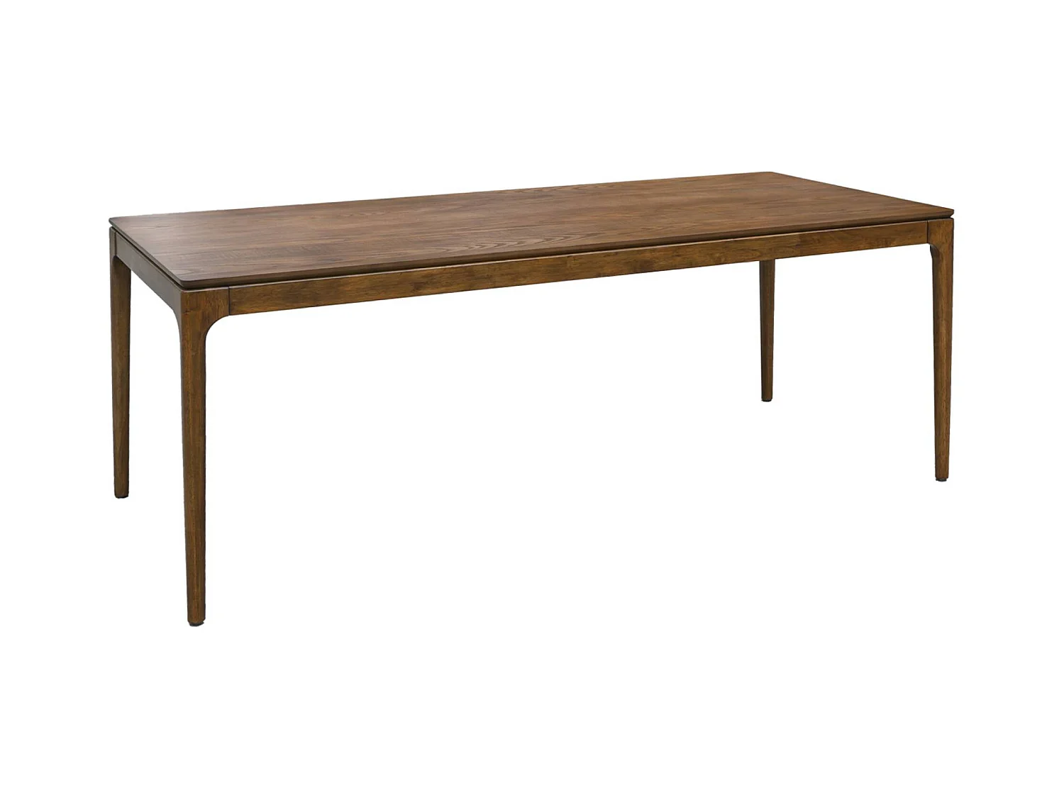 Table à manger rectangulaire noyer bois d'hévéa et placage frêne 8 places Elena