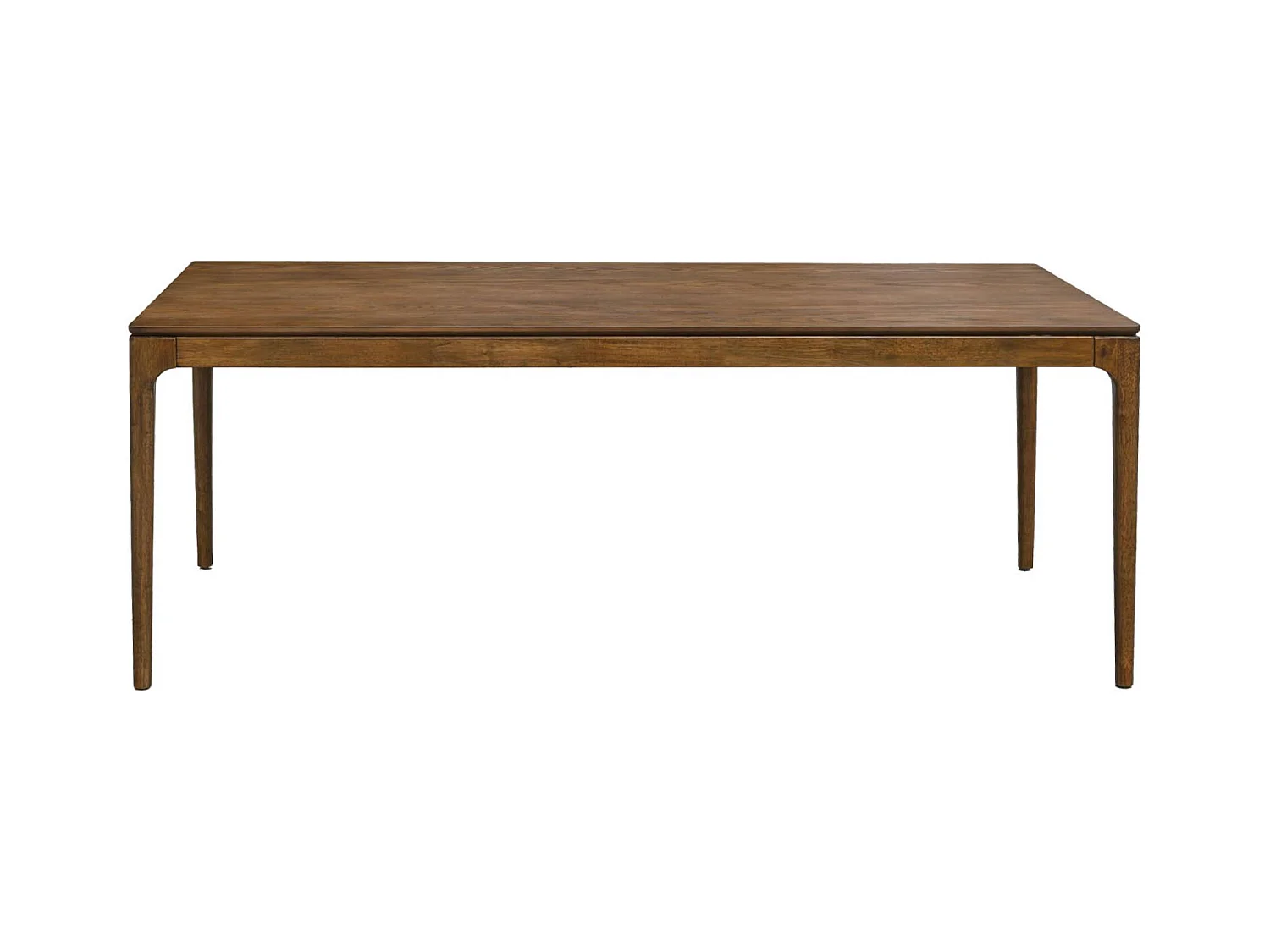 Table à manger rectangulaire noyer bois d'hévéa et placage frêne 8 places Elena