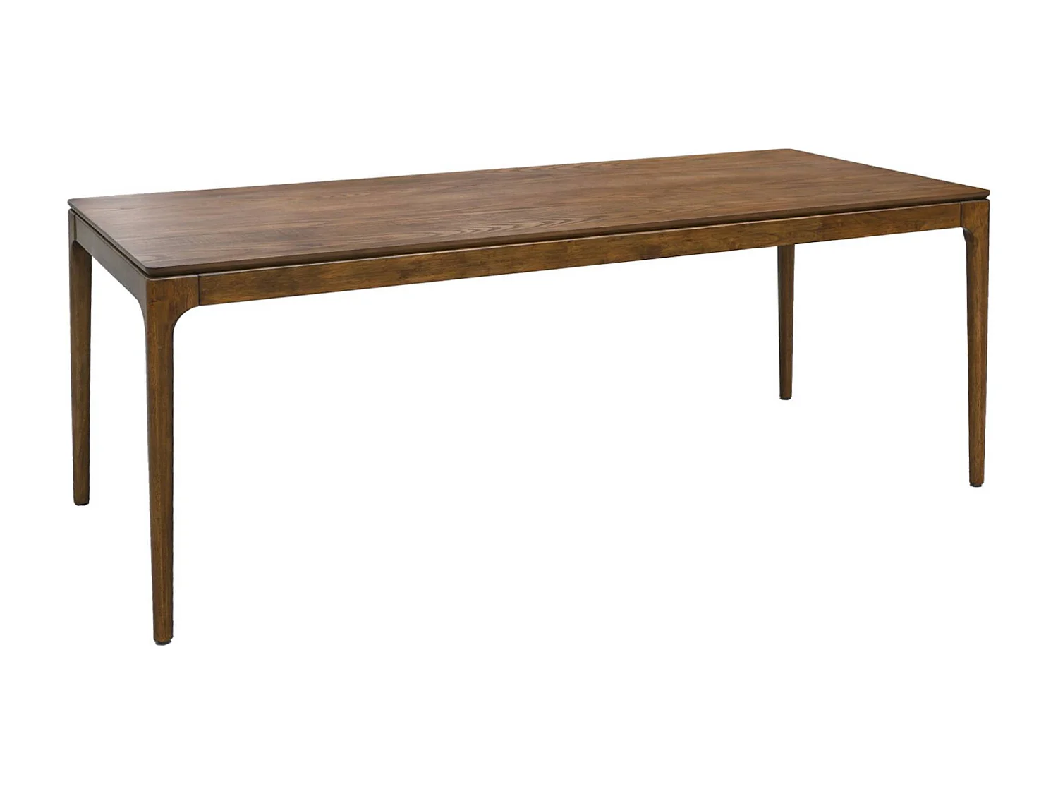 Tavola da pranzo rettangolare in legno di hevea di 8 posti, marrone