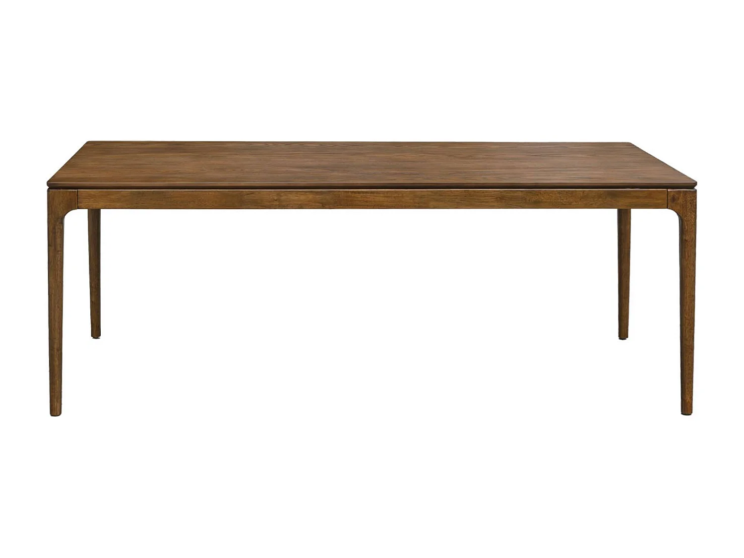 Tavola da pranzo rettangolare in legno di hevea di 8 posti, marrone