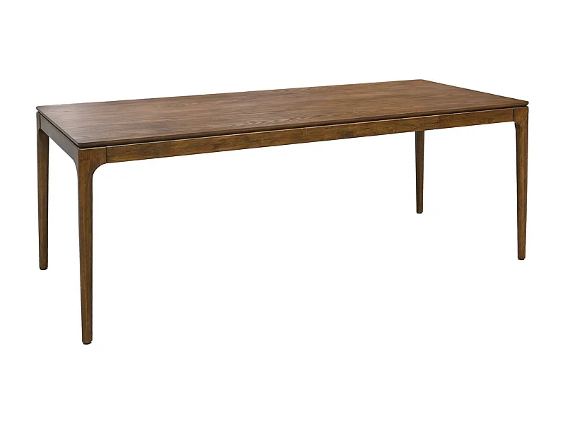 Tavola da pranzo rettangolare in legno di hevea di 8 posti, marrone