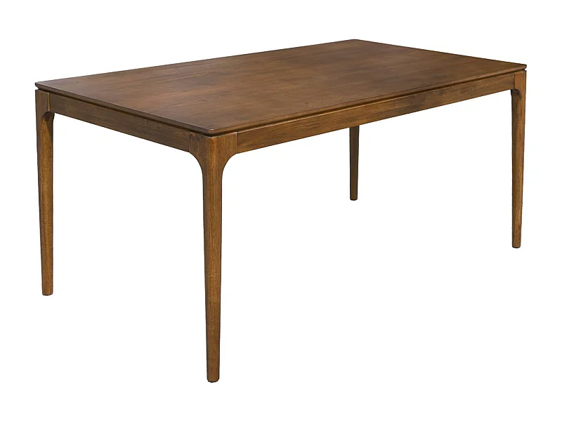 Table à manger rectangulaire noyer bois d'hévéa et placage frêne 6 places Elena