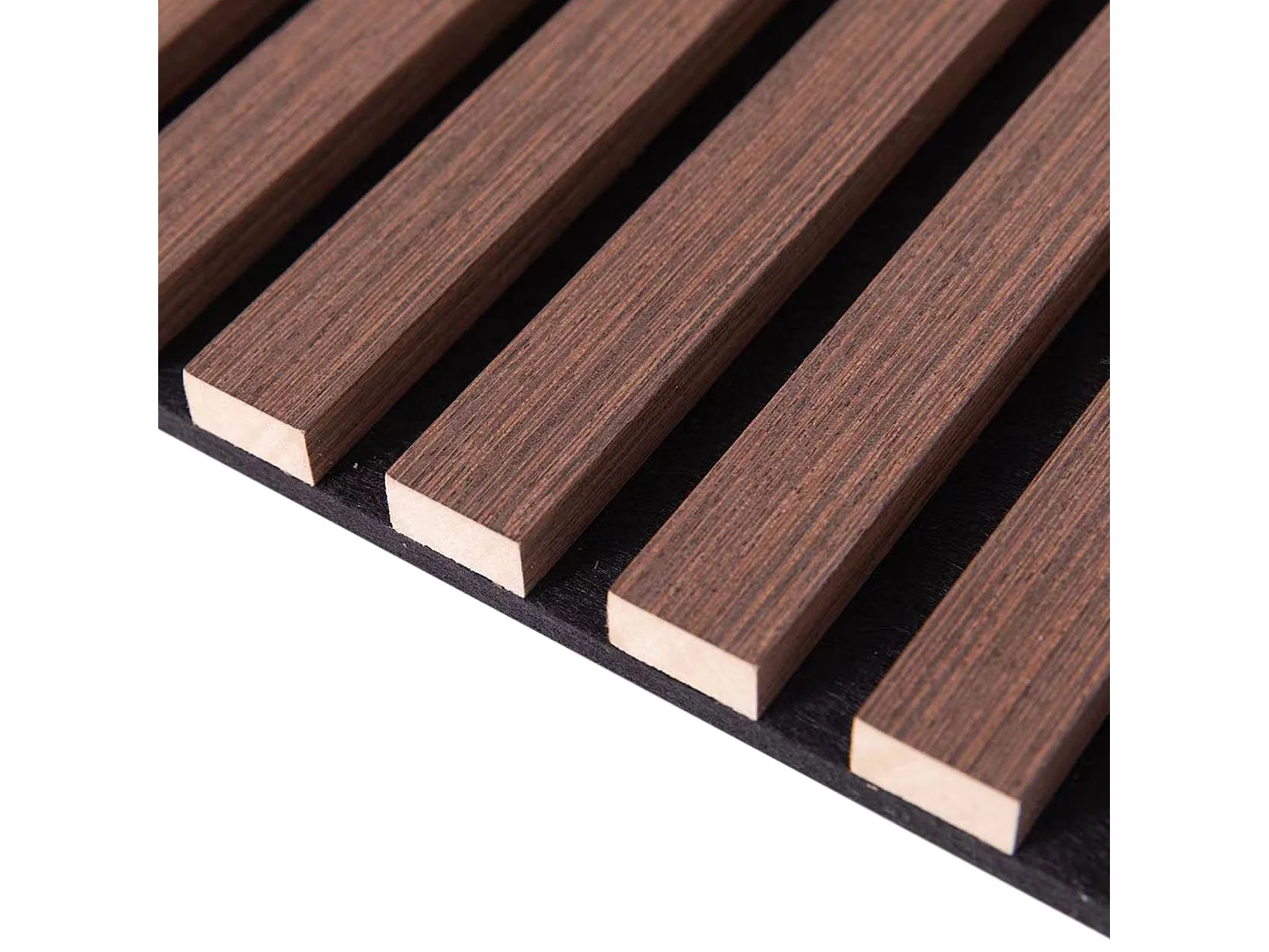 Set de 2 panneaux muraux acoustiques décoratifs en feutrine et MDF noyer 60x120cm - Kyoto