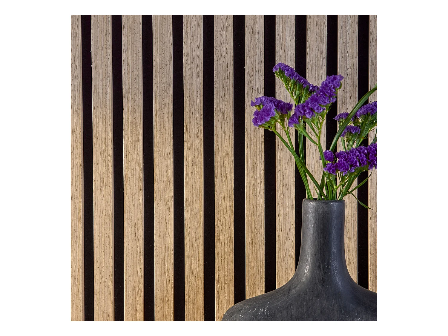 Paneles murales acústicos decorativos , color roble roble