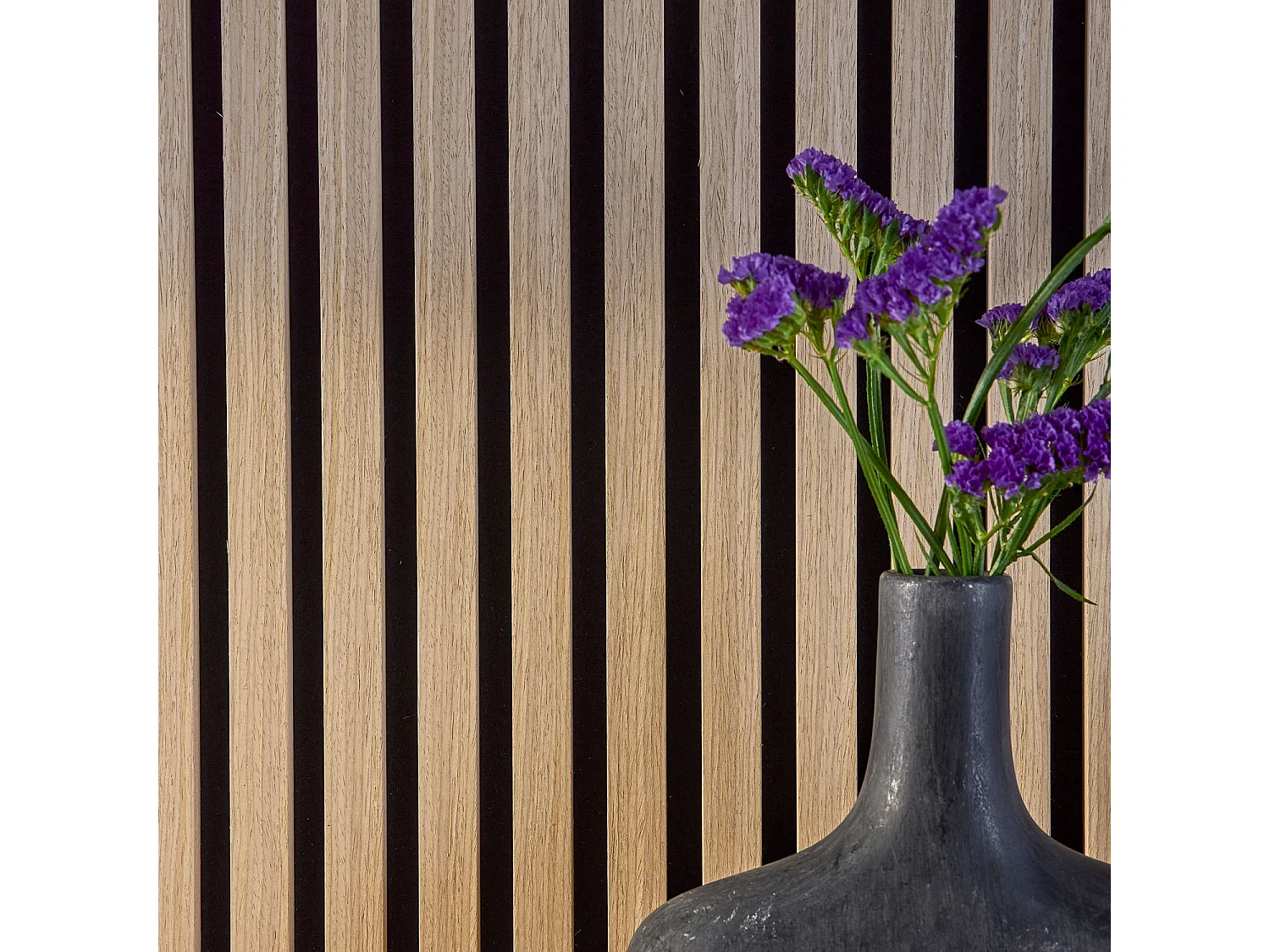 Set de 4 panneaux muraux acoustiques décoratifs en feutrine et MDF chêne 60x120cm - Kyoto