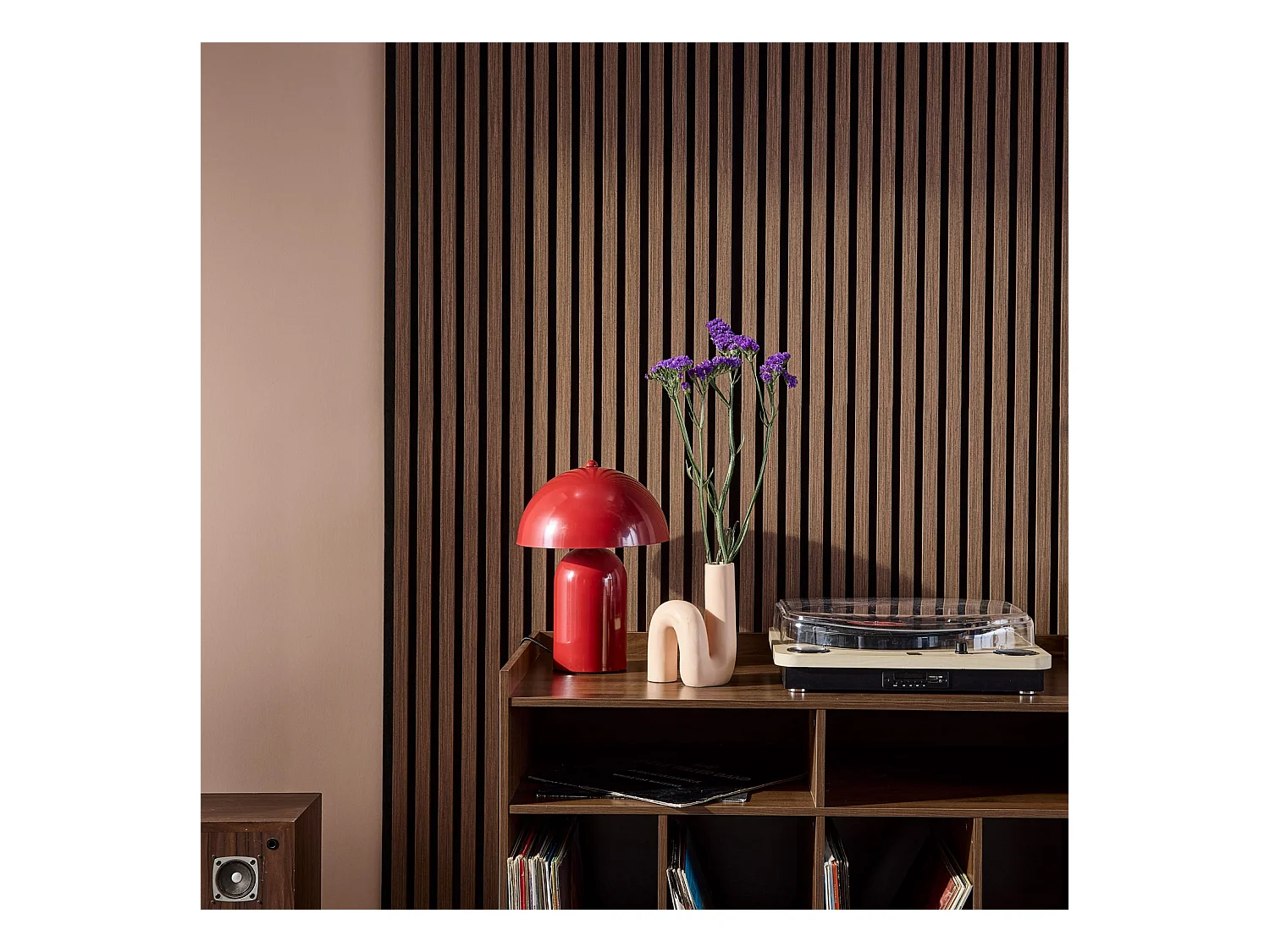 Paneles murales acústicos decorativos, color nogal nogal