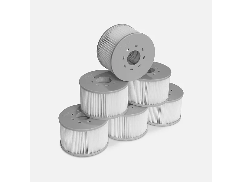 Cartucho de filtro de spa, set de 6 gris