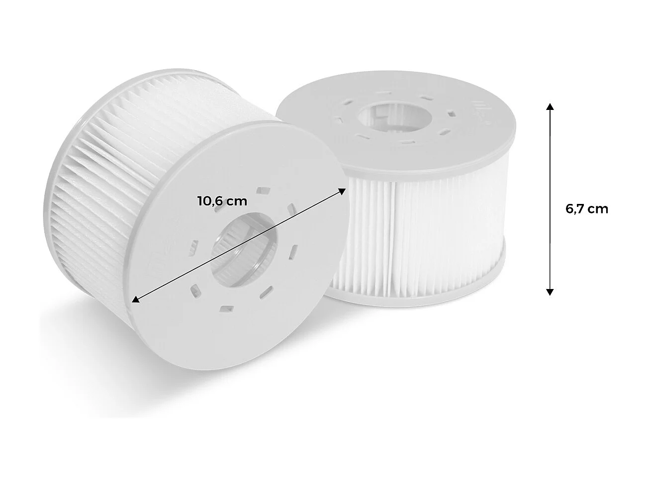 Set di 6 cartuccia filtrante per spa, grigio