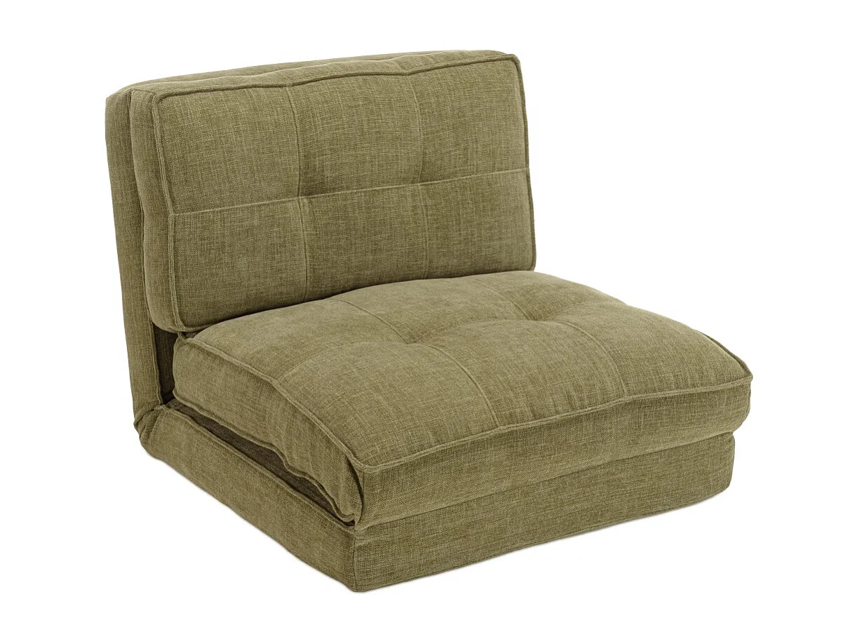 ANGELE - Chauffeuse convertible 1 place en tissu couleur vert