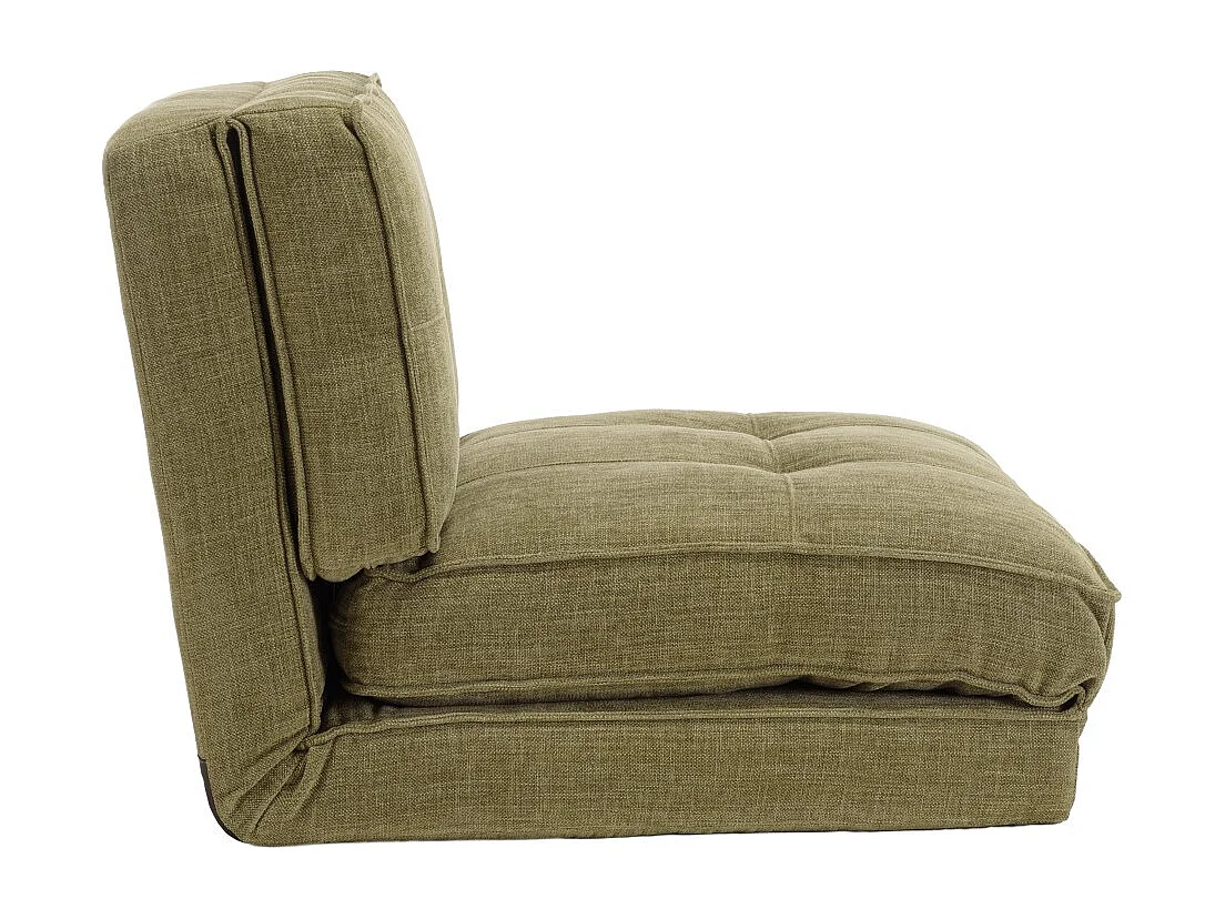 ANGELE - Chauffeuse convertible 1 place en tissu couleur vert