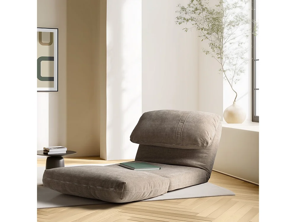 ANGELE - Chauffeuse 1 place convertible tissu couleur gris