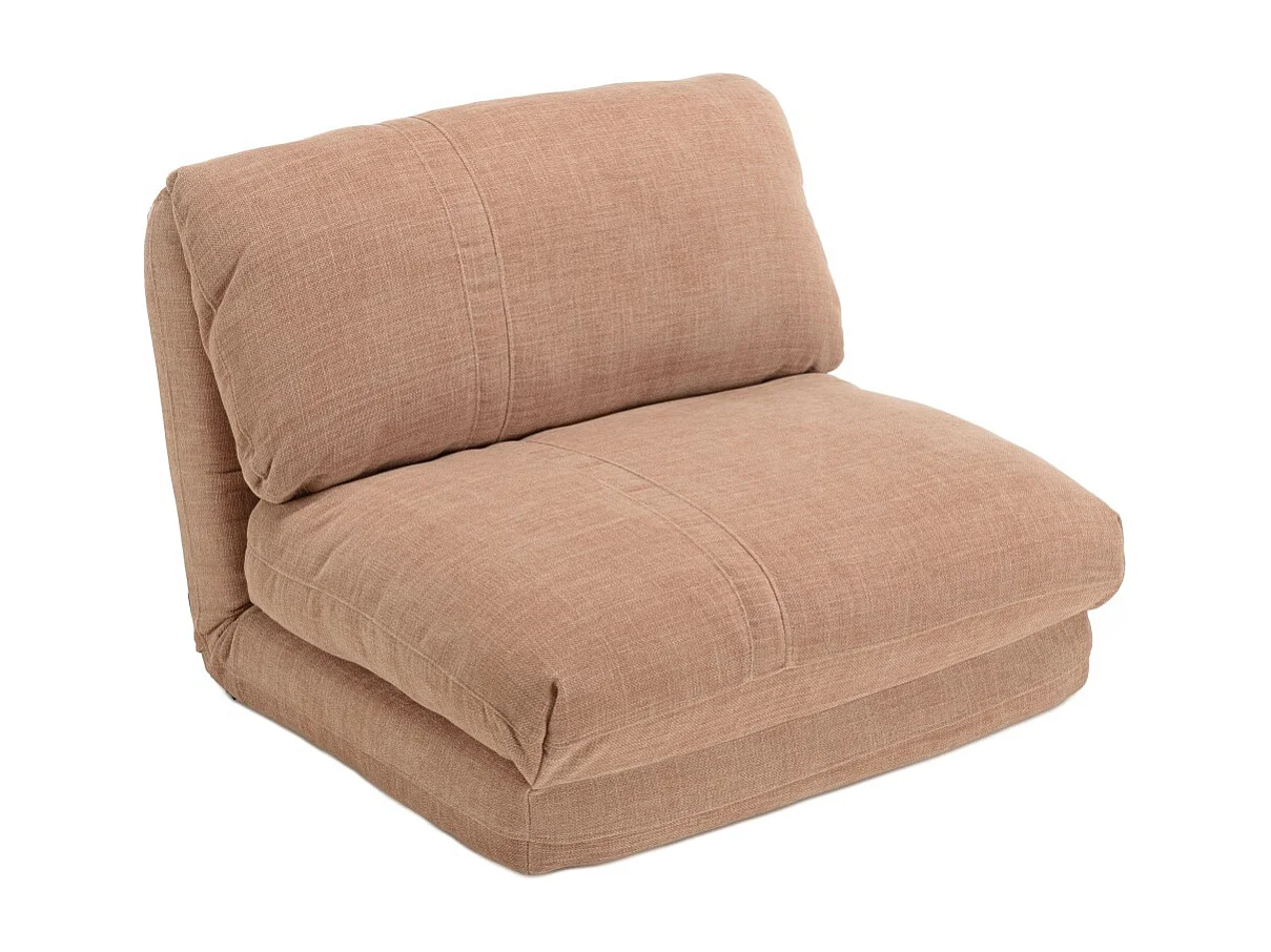 ANGELE - Chauffeuse 1 place convertible en tissu couleur vieux rose