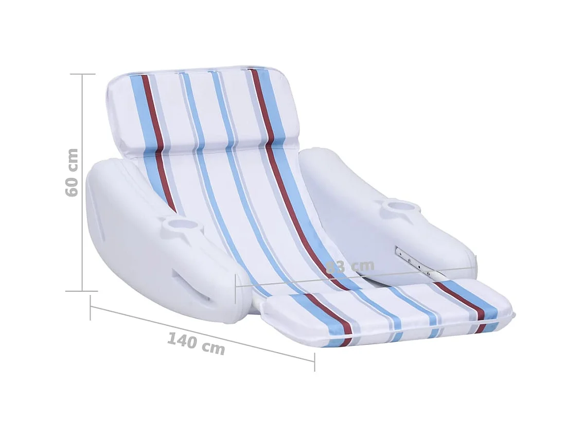 Chaise flottante pour piscine 140x83x60 cm
