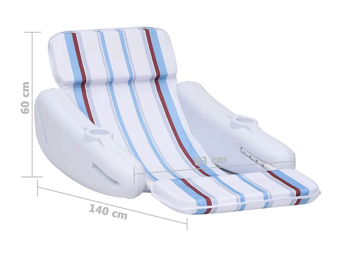 Sdraio Galleggiante per Piscina 140x83x60 cm Confortevole e Pratica