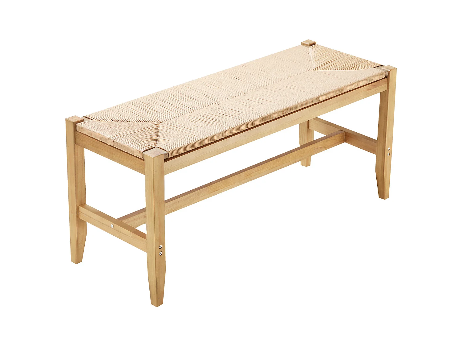 Banco de Rattán SucceBuy 102cm para Salón Dormitorio Entrada, para Salón, Dormitorio, Entrada, Cocina, Añade un Encanto Bohème