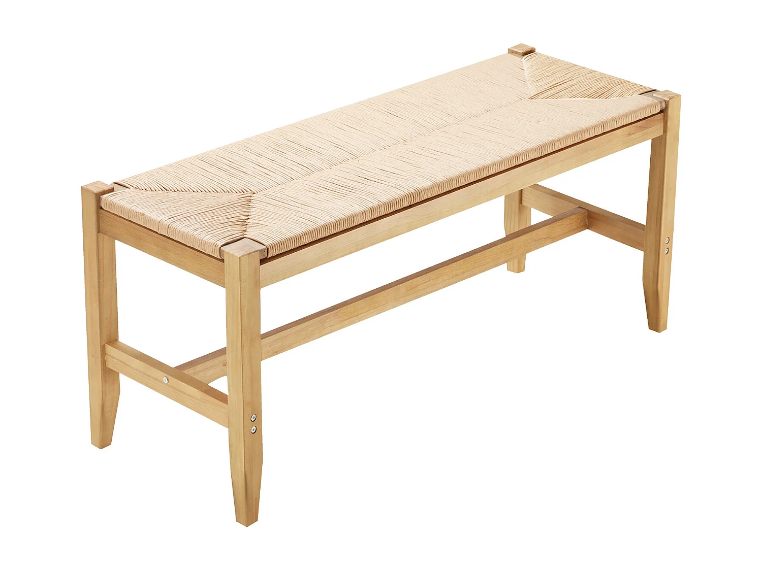 Banc en Rotin SucceBuy 102cm pour Salon Chambre à Coucher Entrée, pour Salon, Chambre, Entrée, Cuisine, Ajoute un Charme Bohème