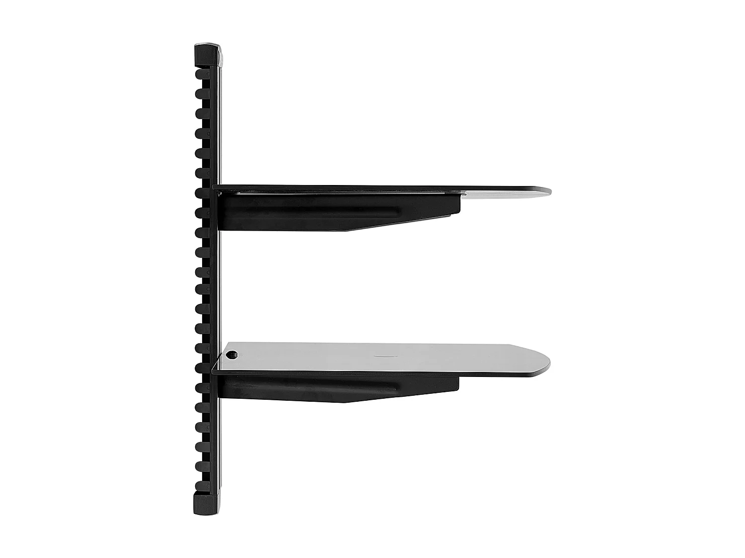 Étagères SucceBuy Flottantes en Verre à 2 Niveaux Supportant 8,2 kg Support Mural pour Téléviseur Noir