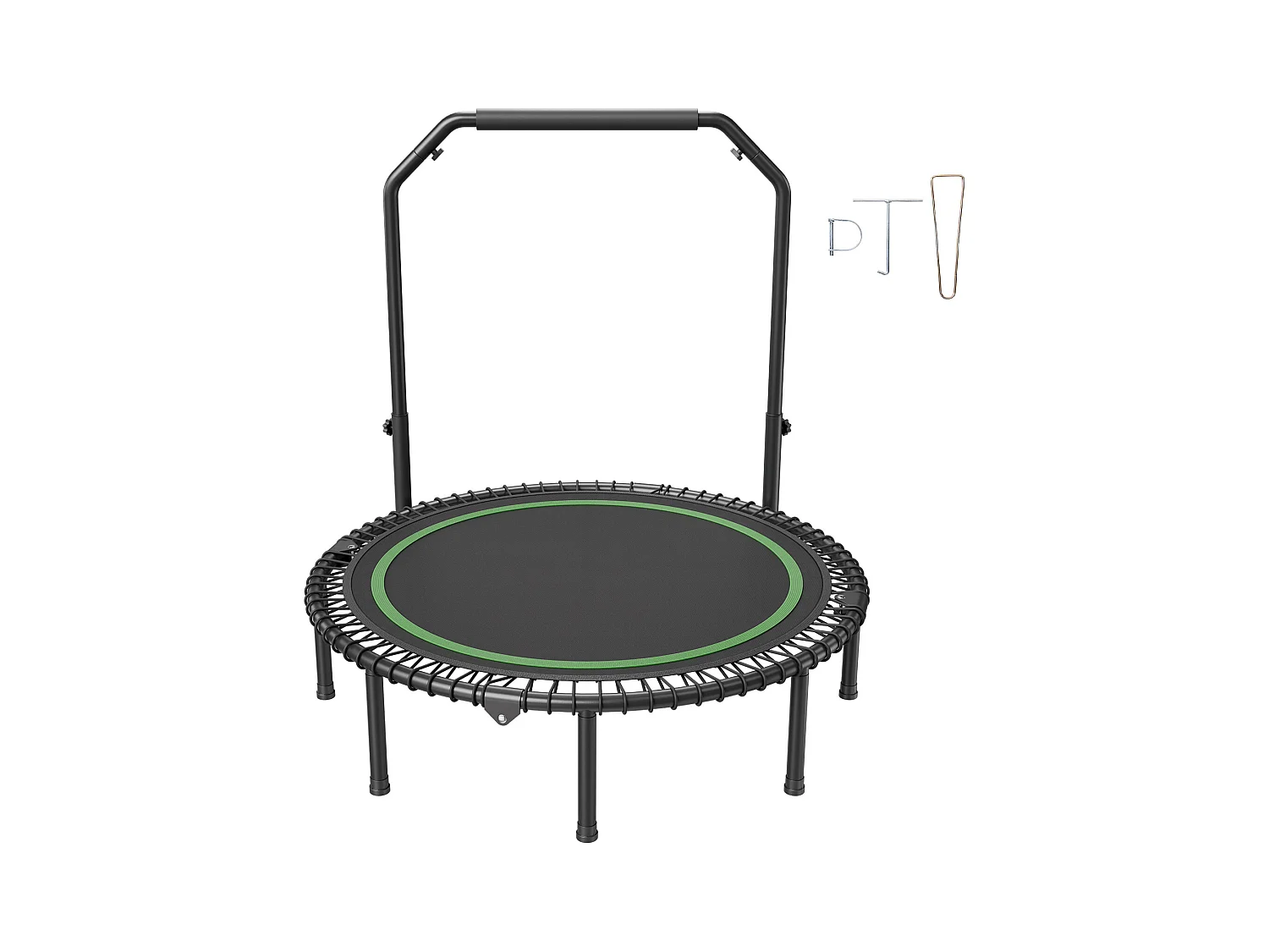 Trampoline de Fitness SucceBuy, 1290 mm, Charge de 205 kg, avec Poignée en Mousse RÉglable à 4 Niveaux
