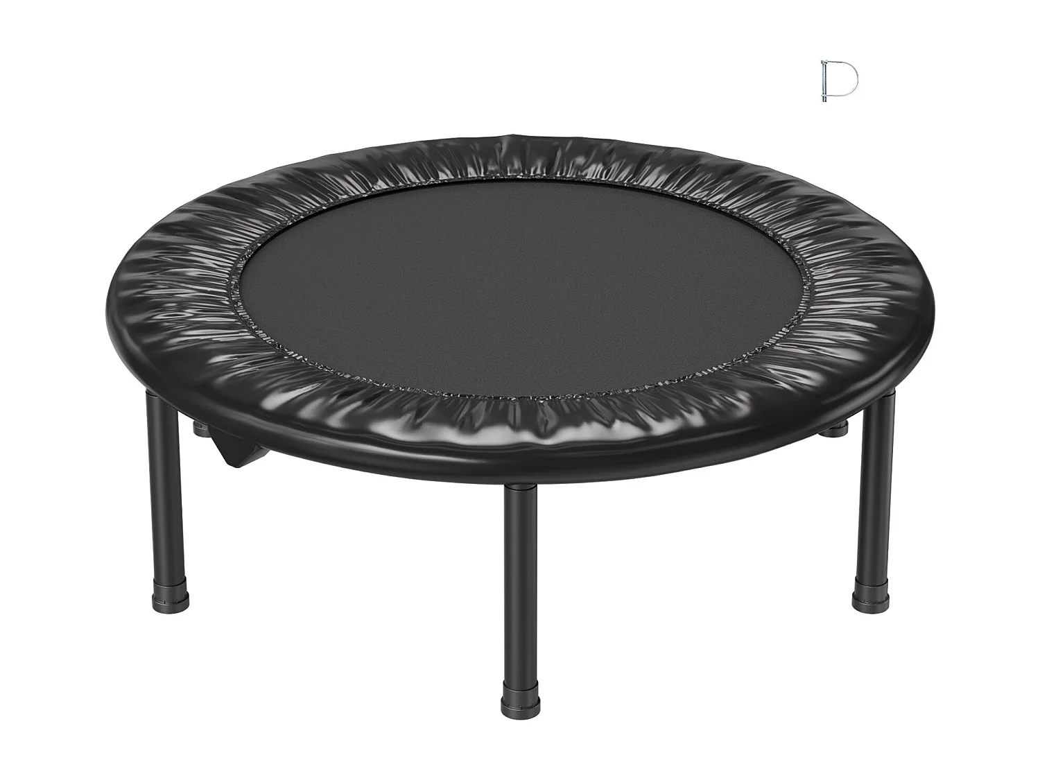 Trampolim de Fitness SucceBuy, Mini Trampolim Pliável, 934 mm, Carga de 100 kg, para Exercício, Treinamento, Fitness para Adultos