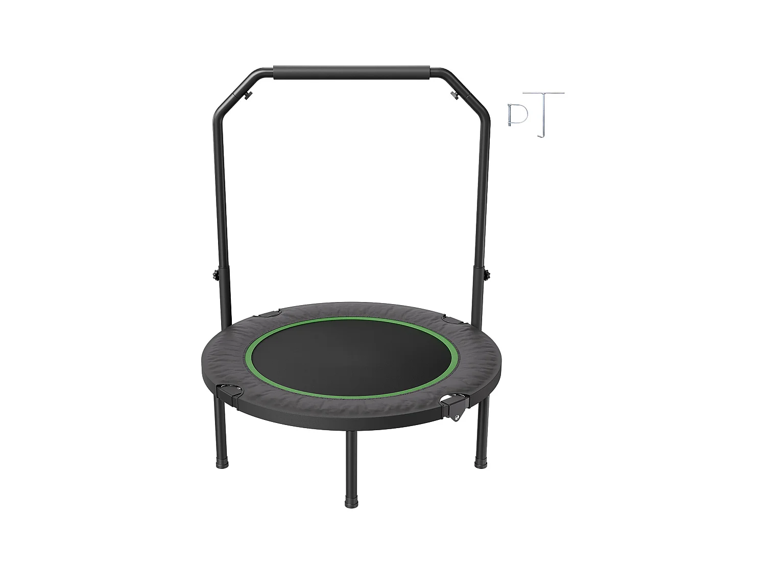 Trampolín de Fitness SucceBuy, 1027 mm, Carga de 150 kg, Manija de Espuma Ajustable a 4 Niveles