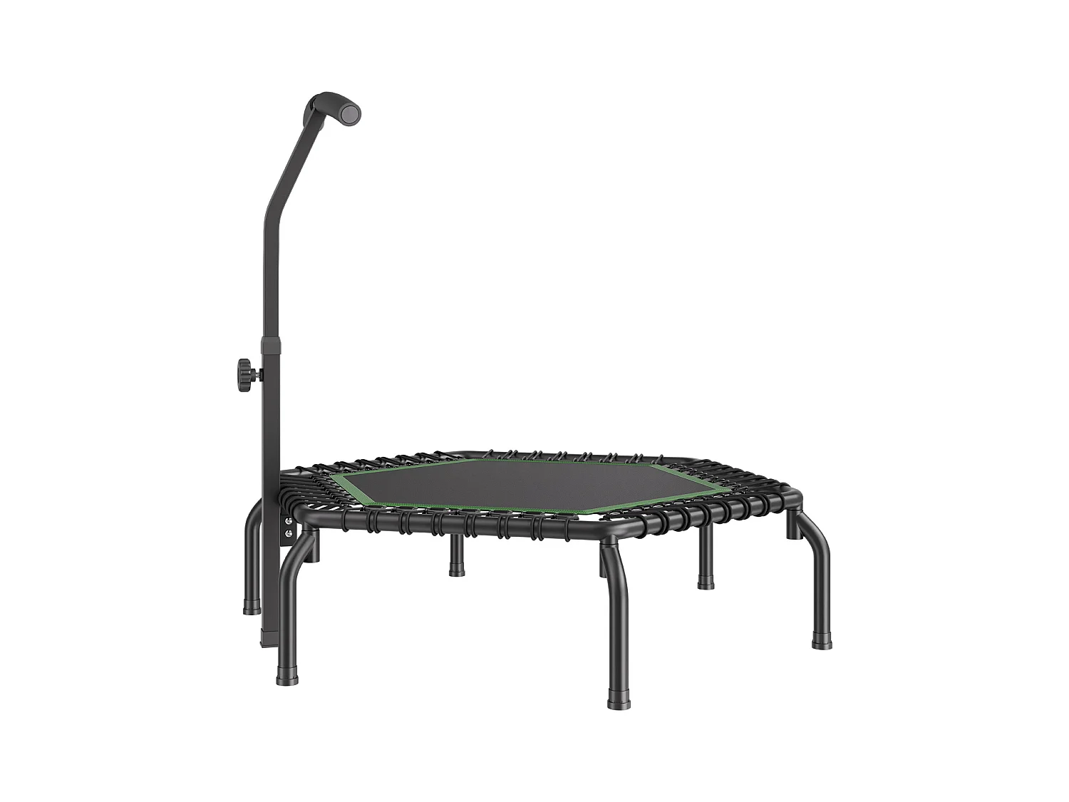 Trampoline de Fitness SucceBuy, Mini Trampoline, 1385 mm, Charge de 205 kg, Poignée RÉglable