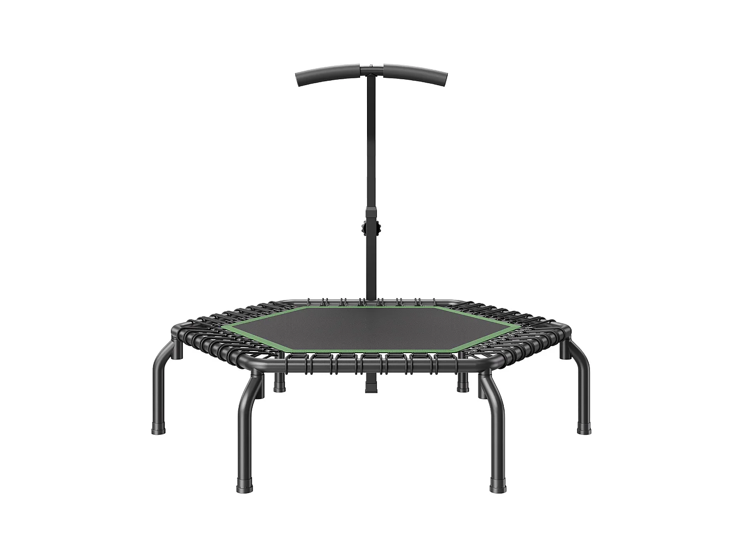 Trampoline de Fitness SucceBuy, Mini Trampoline, 1385 mm, Charge de 205 kg, Poignée RÉglable