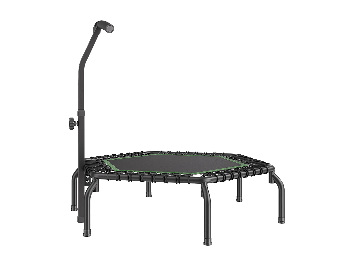 Trampoline de Fitness SucceBuy, Mini Trampoline, 1385 mm, Charge de 205 kg, Poignée RÉglable