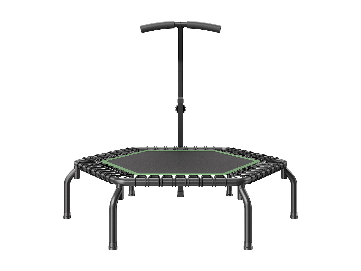 Trampoline de Fitness SucceBuy, Mini Trampoline, 1385 mm, Charge de 205 kg, Poignée RÉglable