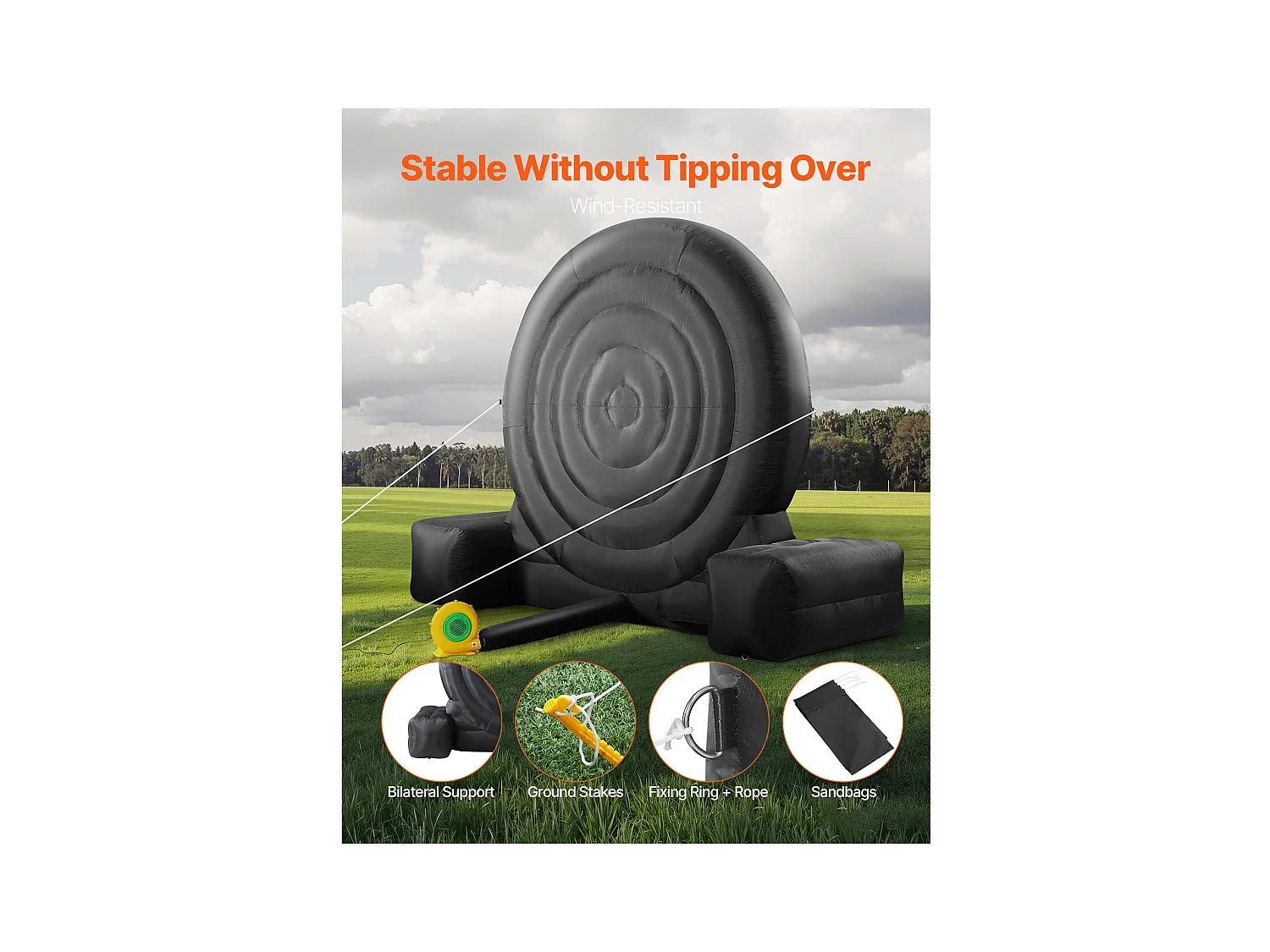 Nadmuchiwana Bramka do Piłki Nożnej SucceBuy, 2500 mm, 9 Piłek i Pompą Powietrza