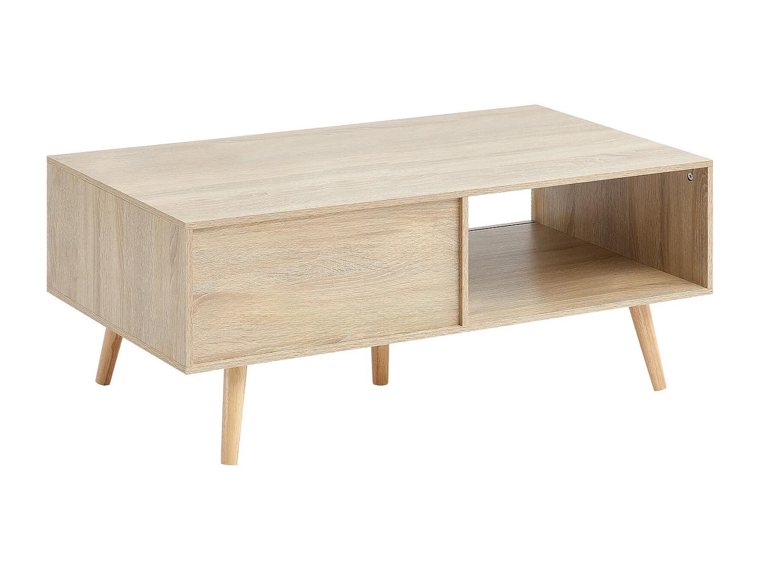 Beistelltisch SucceBuy aus Rattan von 107cm mit 2 Ebenen für Wohnzimmer und Schlafzimmer, Aufbewahrung mit 2 Ebenen im Bohème-Stil, für Schlafzimmer