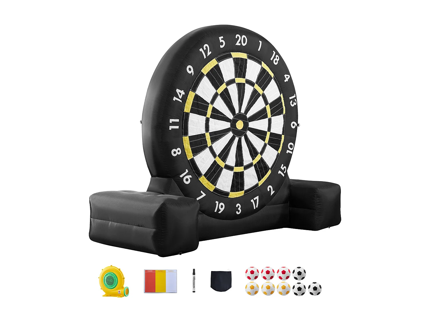 Aufblasbares Fußballtor SucceBuy, 3000 mm, 9 Bälle und Luftpumpe