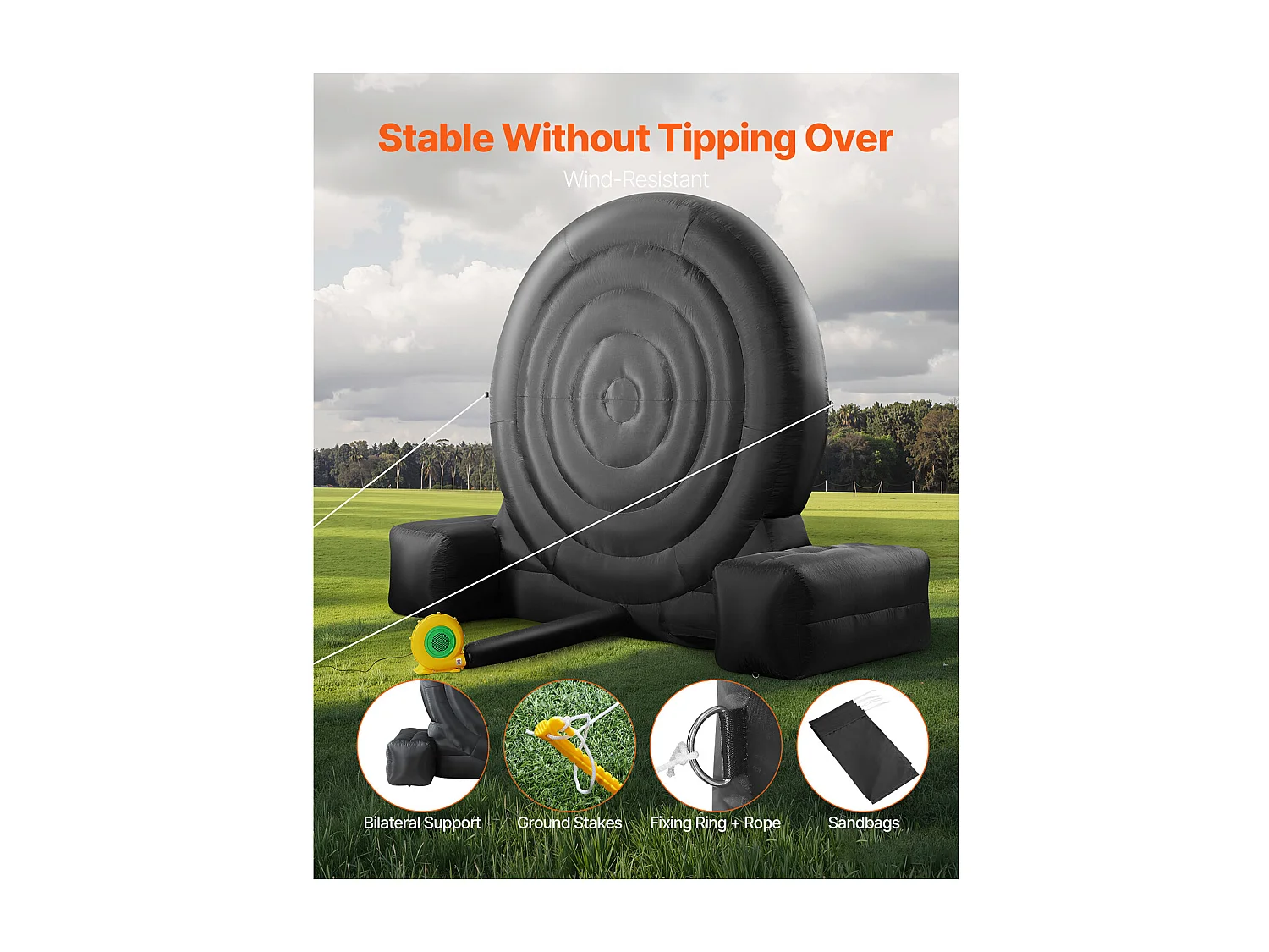 Aufblasbares Fußballtor SucceBuy, 3000 mm, 9 Bälle und Luftpumpe