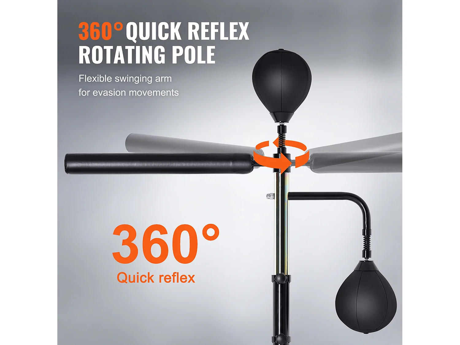 Sac de Frappe SucceBuy, Entraîneur de Vitesse de Boxe RÉglable, Acier au Carbone et PEHD, Noir