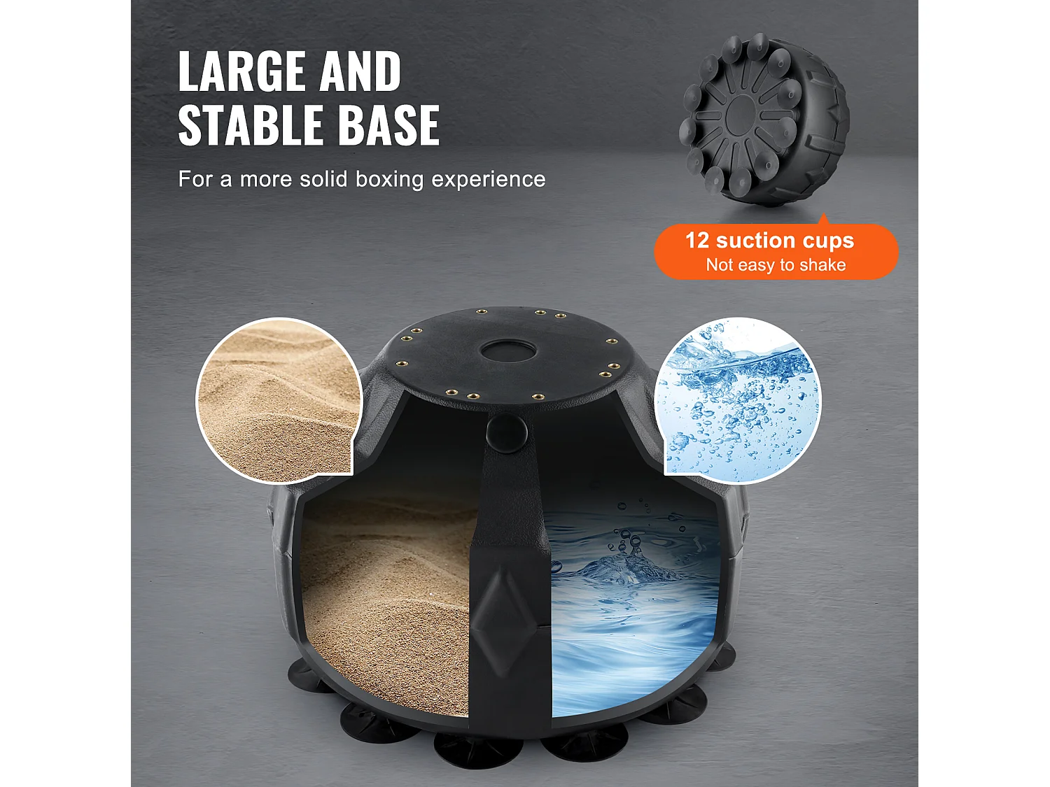 Sac de Frappe SucceBuy, Entraîneur de Vitesse de Boxe RÉglable, Acier au Carbone et PEHD, Noir