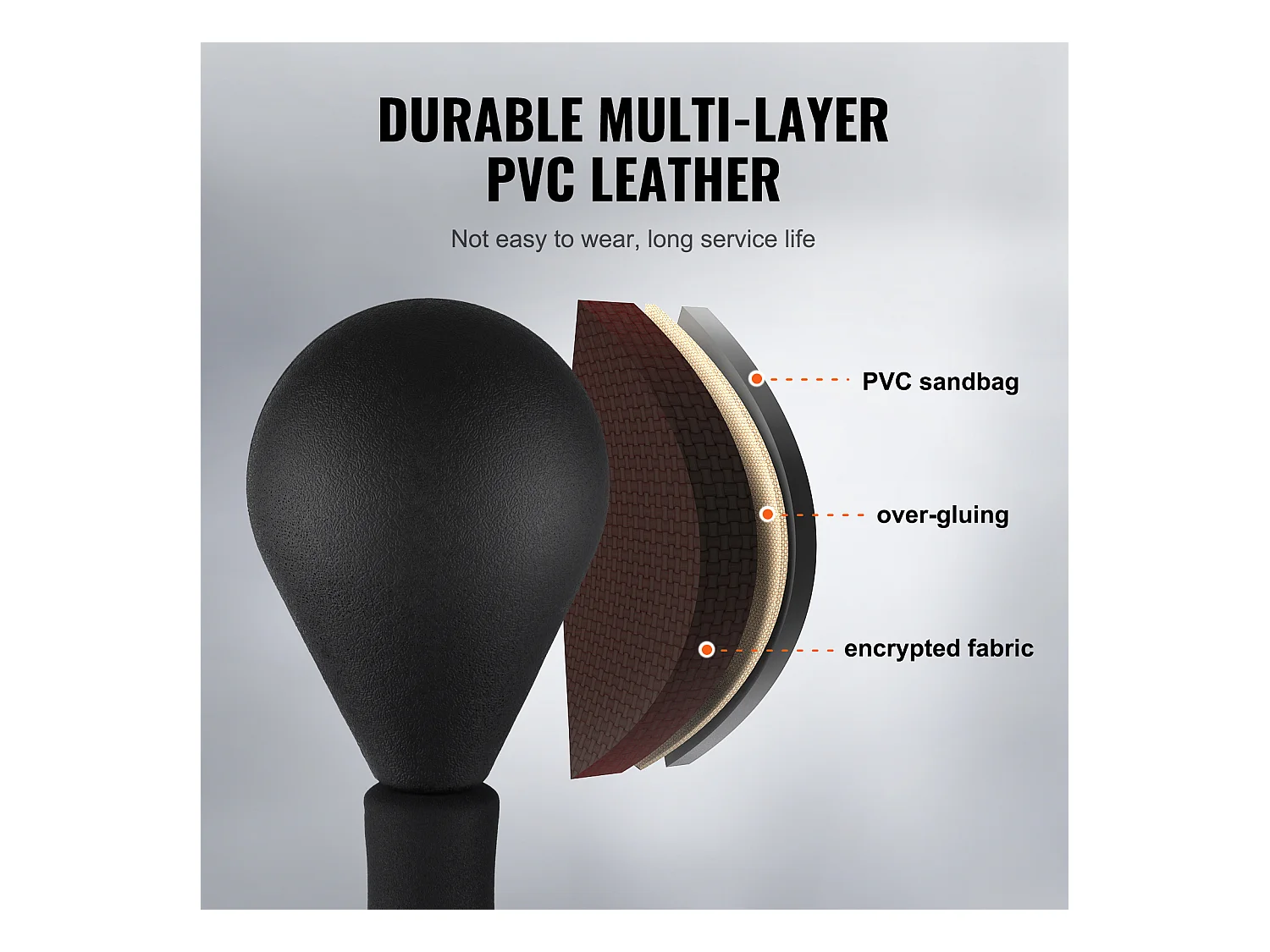 Sac de Frappe SucceBuy, Sac de Frappe Autoportant Réglable en Hauteur, pour Exercice à Domicile, Soulagement du Stress et Fitness