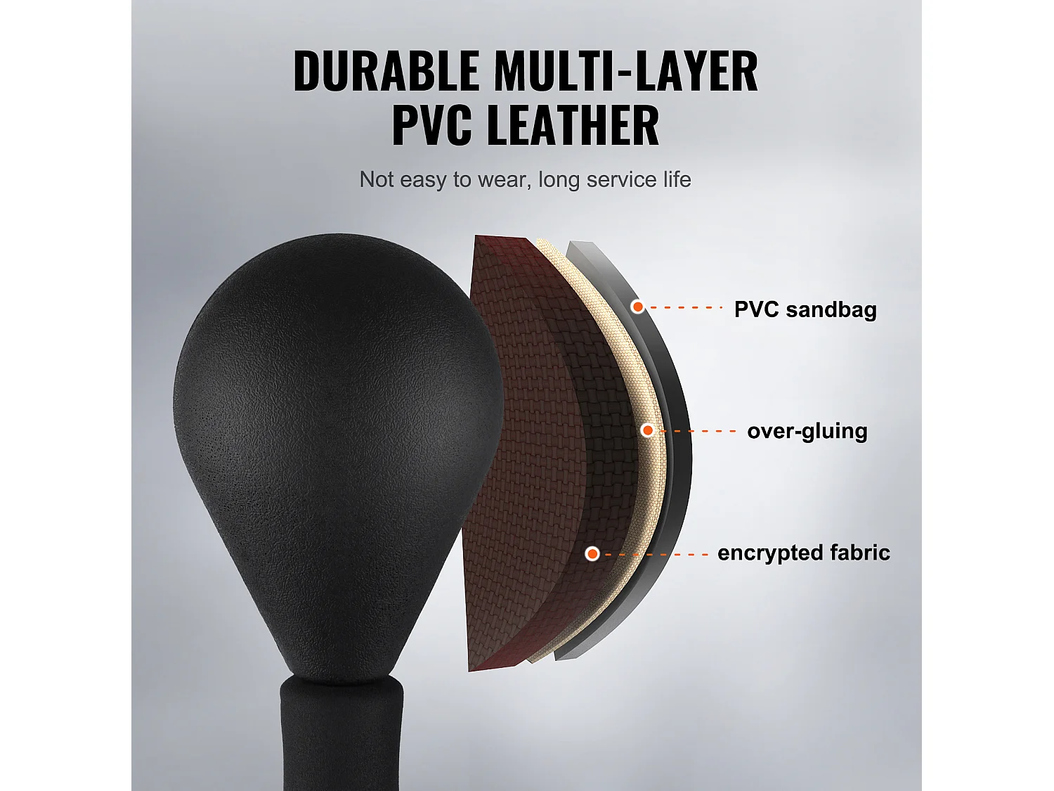 Sac de Frappe SucceBuy, Sac de Frappe Autoportant Réglable en Hauteur, pour Exercice à Domicile, Soulagement du Stress et Fitness