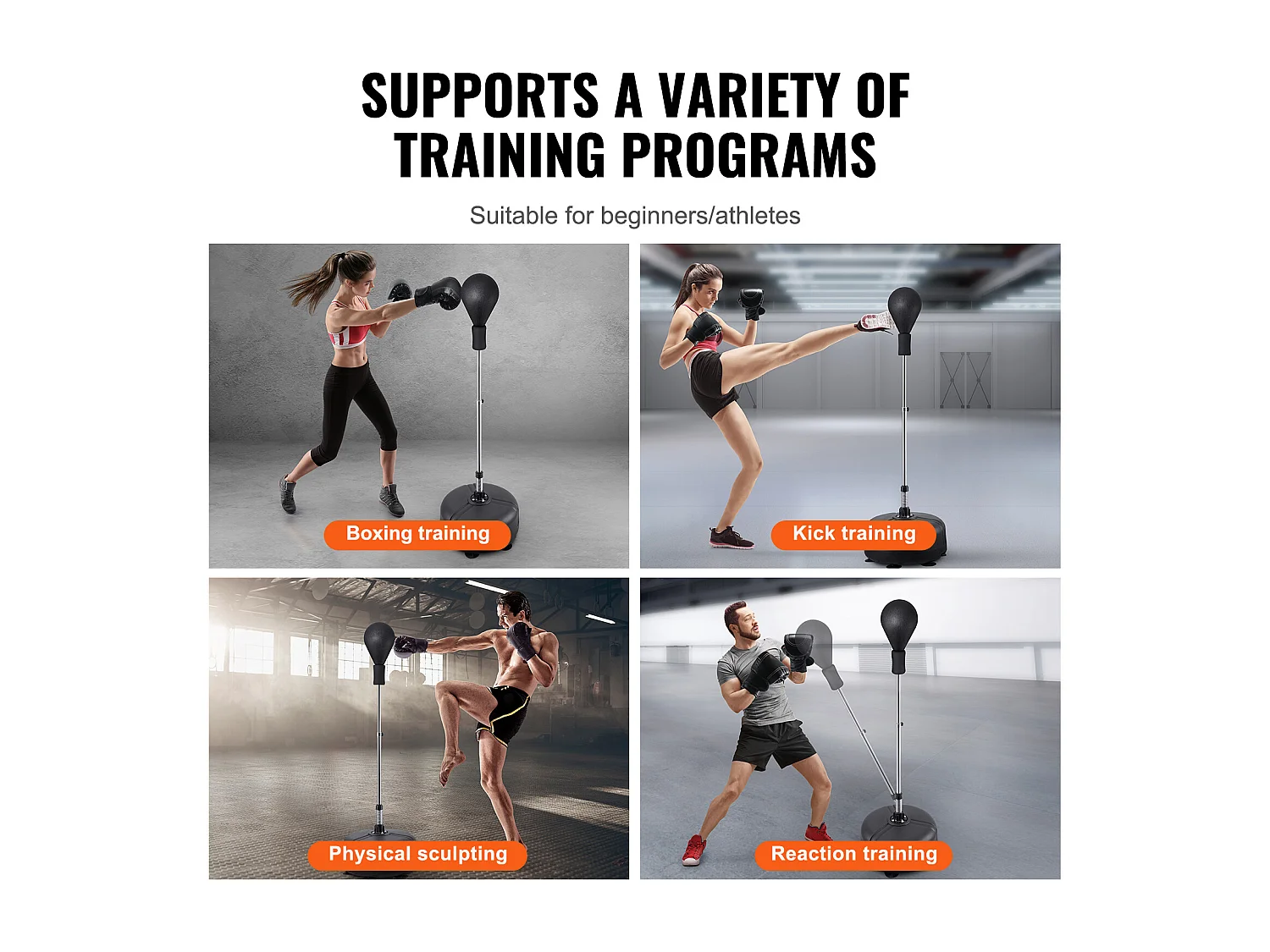 Sac de Frappe SucceBuy, Sac de Frappe Autoportant Réglable en Hauteur, pour Exercice à Domicile, Soulagement du Stress et Fitness