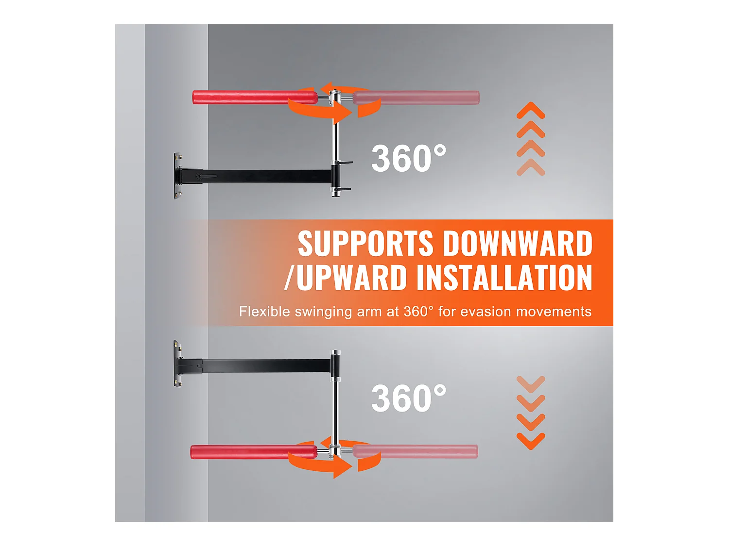 Sac de Frappe SucceBuy, Barre de Boxe Murale Réglable avec Gants Rouge, pour Exercice à Domicile, Soulagement du Stress et Fitness