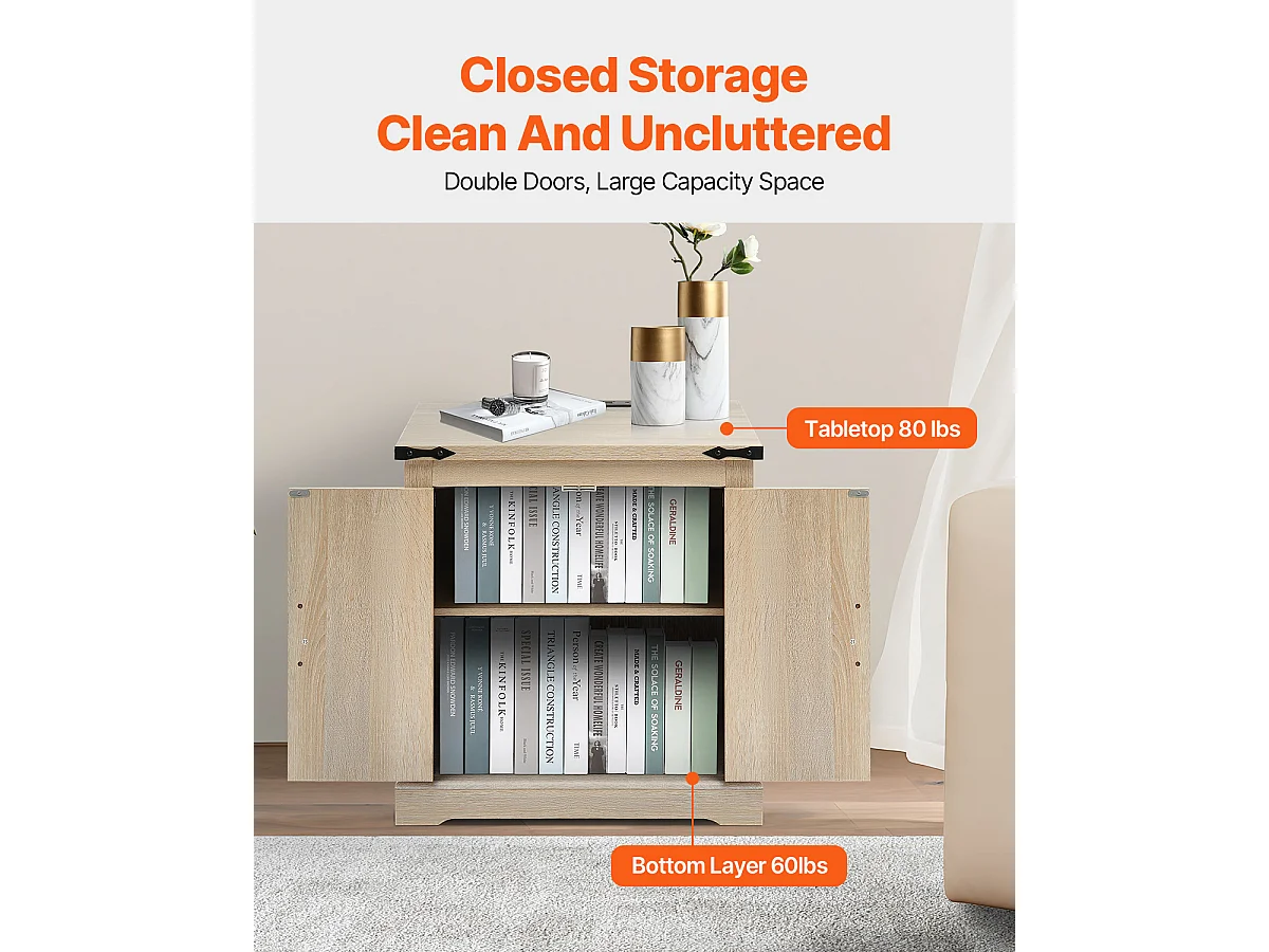 Table Basse SucceBuy en Rotin de 61cm pour la Maison, Moderne et Fonctionnelle, 2 Niveaux, Accents Métalliques, pour Chambre et Petits Espaces