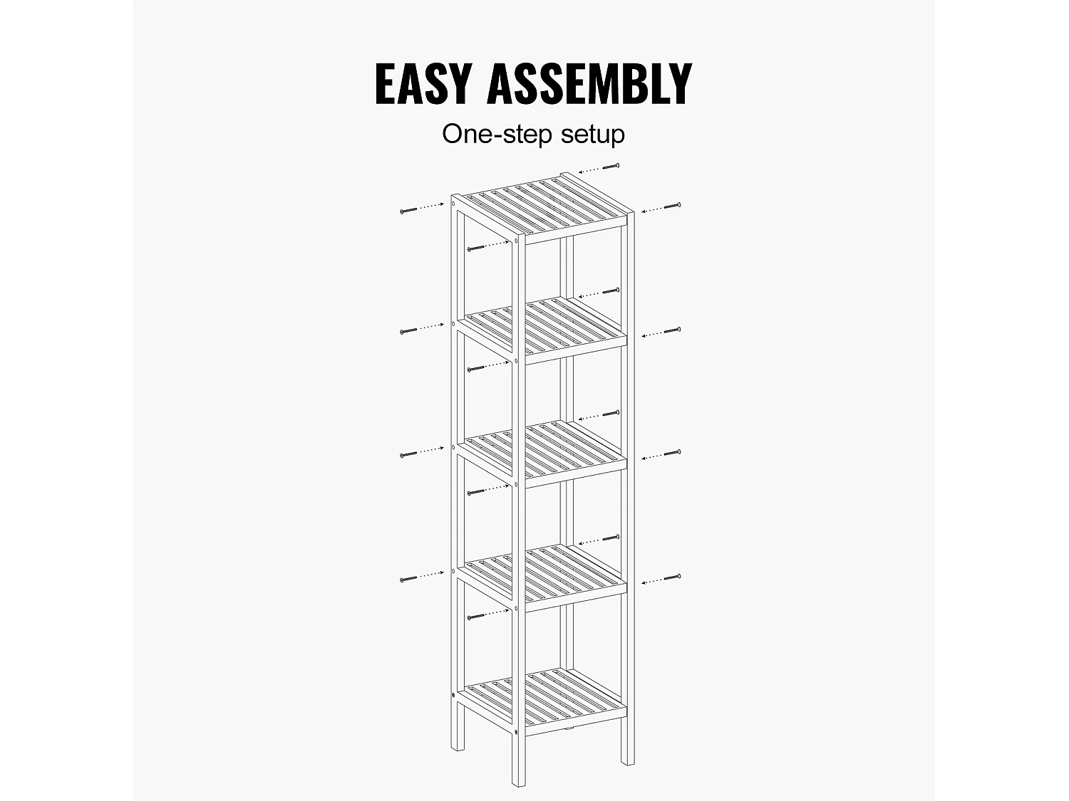 Étagère SucceBuy d'Angle sur Pied Étagère à Échelle en Bambou à 5 Niveaux Support pour Salle de Bain, Chambre, Bureau, Étude, Bois Naturel