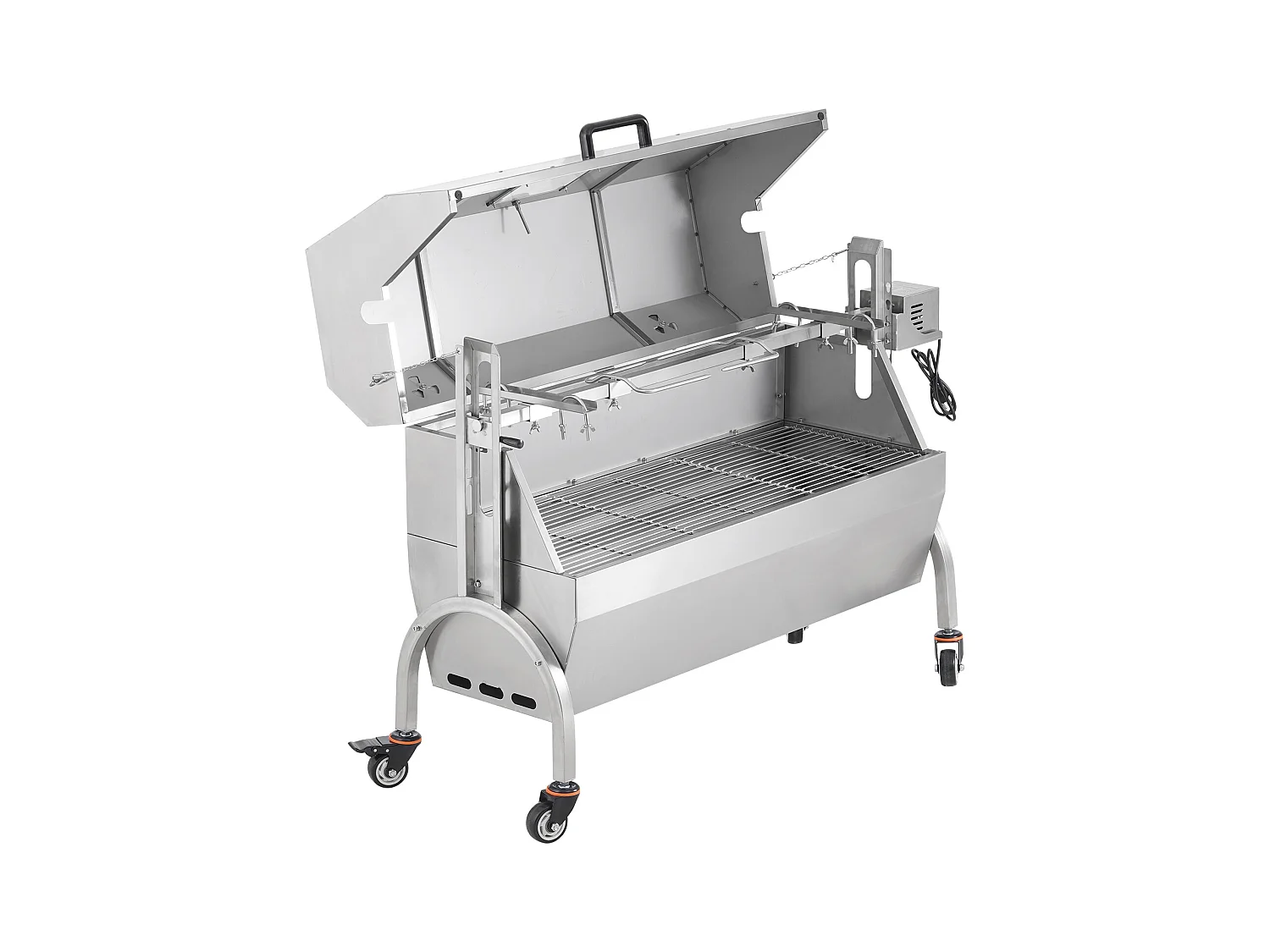 Barbecue à Rôtisserie SucceBuy 52 W Roaster Spit Rotisserie BBQ Grill Porc Agneau Poulet 60 kg Acier Inoxydable