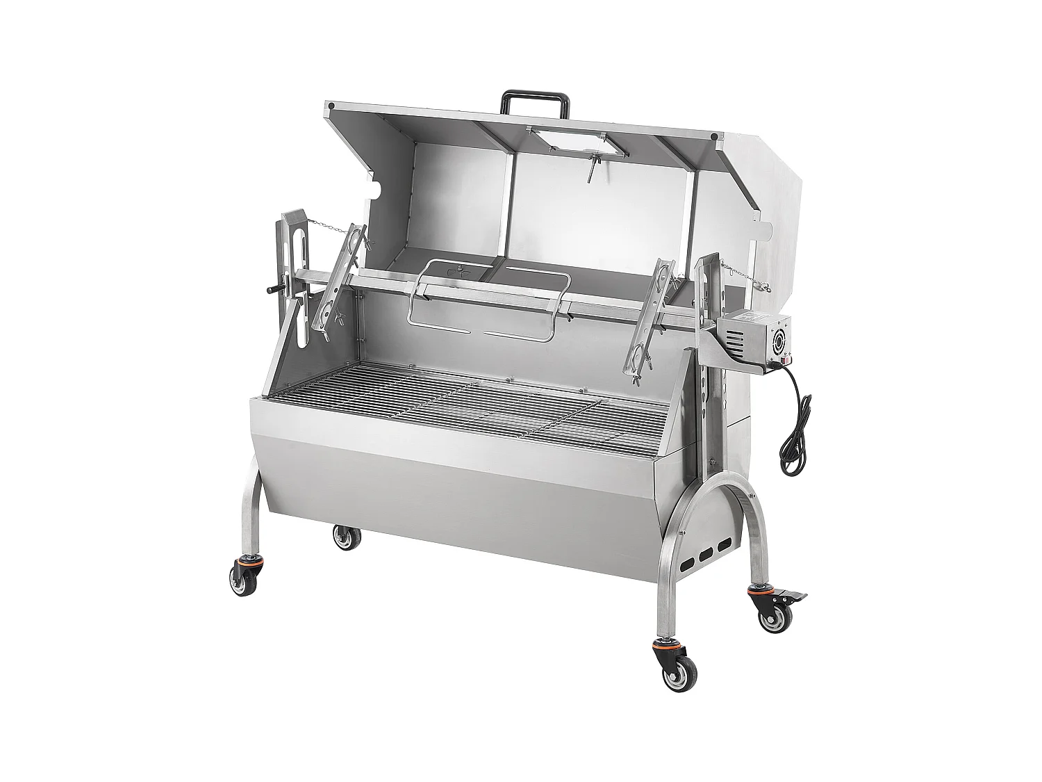 Barbecue à Rôtisserie SucceBuy 52 W Roaster Spit Rotisserie BBQ Grill Porc Agneau Poulet 60 kg Acier Inoxydable