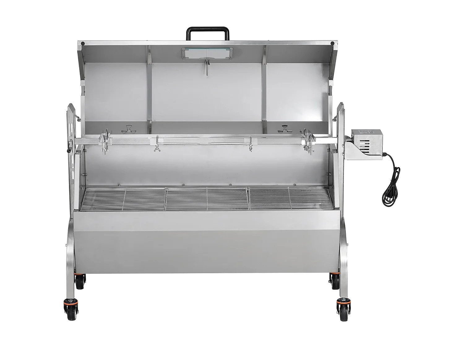 Barbecue à Rôtisserie SucceBuy 52 W Roaster Spit Rotisserie BBQ Grill Porc Agneau Poulet 60 kg Acier Inoxydable